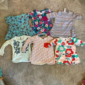 Tea Collection long sleeve and short sleeve shirts 2T